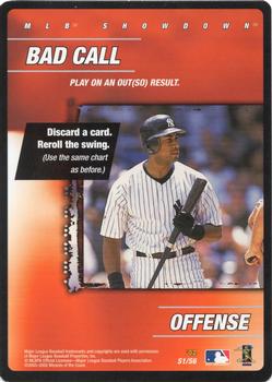 2002 MLB Showdown - Strategy Promos #S1 Bad Call / Bernie Williams Front