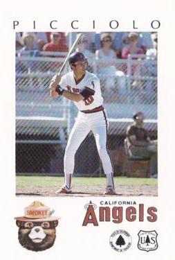 1984 California Angels Smokey SGA #NNO Rob Picciolo Front