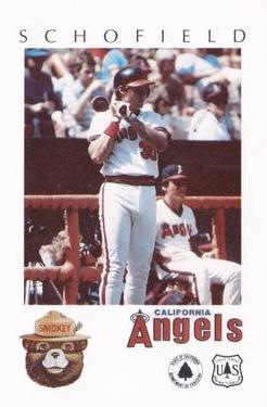 1984 California Angels Smokey SGA #NNO Dick Schofield Front