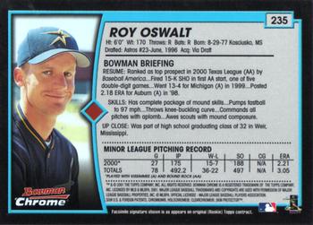 2001 Bowman Chrome #235 Roy Oswalt Back