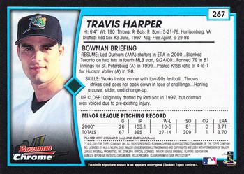 2001 Bowman Chrome #267 Travis Harper Back