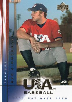 2002 Upper Deck USA Baseball National Team #8 Bob Zimmermann Front