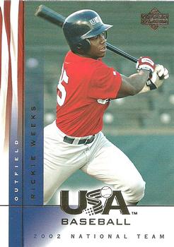 2002 Upper Deck USA Baseball National Team #18 Rickie Weeks Front