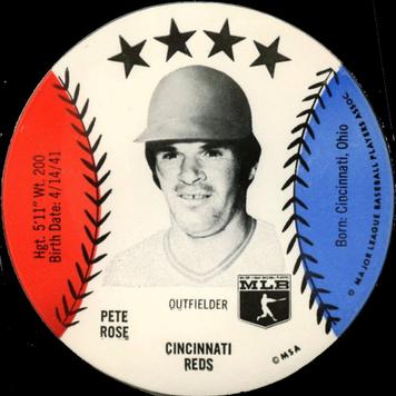 1975 MSA Test Discs #NNO Pete Rose Front