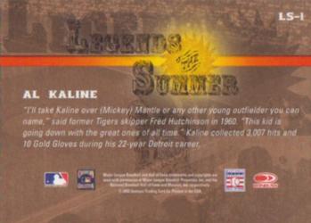 2003 Donruss Signature - Legends of Summer Autographs #LS-1 Al Kaline Back