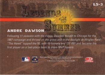 2003 Donruss Signature - Legends of Summer Autographs #LS-3 Andre Dawson Back