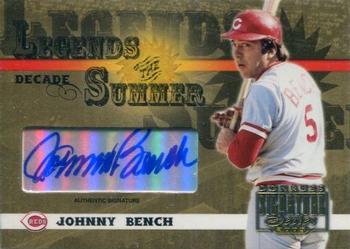 2003 Donruss Signature - Legends of Summer Autographs Decade #LS-24 Johnny Bench Front