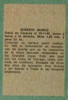 1970 Ovenca Venezuelan #5 Roberto Munoz Back