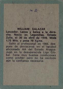 1970 Ovenca Venezuelan #11 William Salazar Back