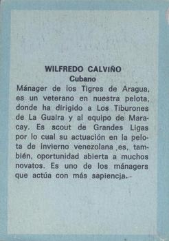 1970 Ovenca Venezuelan #16 Wilfredo Calvino Back