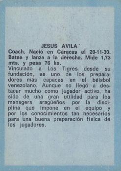 1970 Ovenca Venezuelan #17 Jesus Avila Back