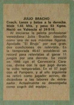 1970 Ovenca Venezuelan #19 Julio Bracho Back