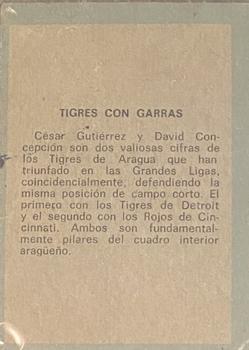1970 Ovenca Venezuelan #20 Cesar Gutierrez / David Concepcion Back