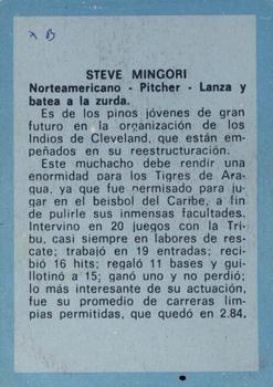 1970 Ovenca Venezuelan #35 Steve Mingori Back