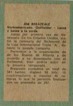 1970 Ovenca Venezuelan #36 Jim Breazale Back
