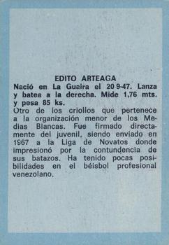 1970 Ovenca Venezuelan #90 Edito Arteaga Back