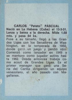 1970 Ovenca Venezuelan #96 Carlos Patato Pascual Back