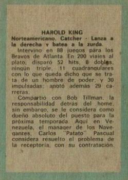 1970 Ovenca Venezuelan #114 Hal King Back