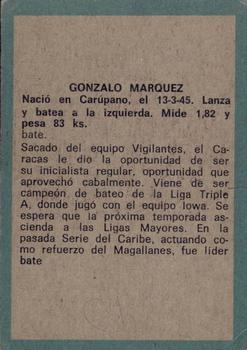 1970 Ovenca Venezuelan #123 Gonzalo Marquez Back