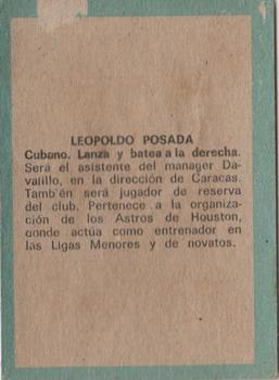 1970 Ovenca Venezuelan #137 Leopoldo Posada Back