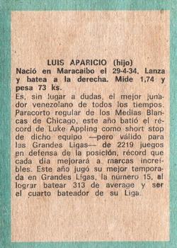 1970 Ovenca Venezuelan #161 Luis Aparicio Back