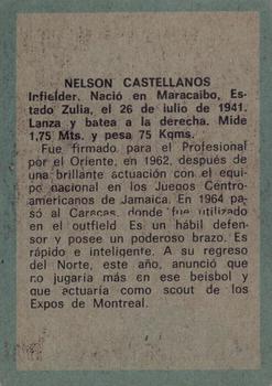 1970 Ovenca Venezuelan #167 Nelson Castellanos Back