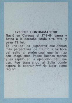 1970 Ovenca Venezuelan #171 Everest Contramaestre Back
