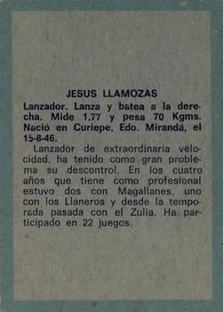 1970 Ovenca Venezuelan #175 Jesus Llamozas Back