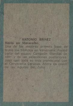 1970 Ovenca Venezuelan #178 Antonio Brinez Back