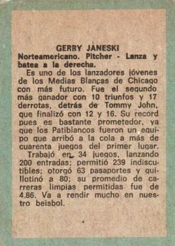 1970 Ovenca Venezuelan #193 Gerry Janeski Back