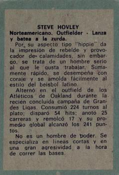 1970 Ovenca Venezuelan #196 Steve Hovley Back