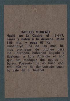 1970 Ovenca Venezuelan #207 Carlos Moreno Back