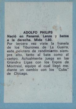 1970 Ovenca Venezuelan #208 Adolfo Phillips Back