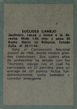 1970 Ovenca Venezuelan #210 Euclides Camejo Back