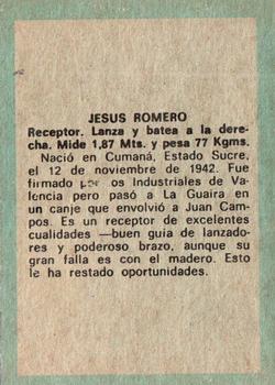 1970 Ovenca Venezuelan #223 Jesus Romero Back
