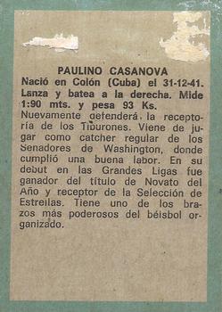 1970 Ovenca Venezuelan #232 Paul Casanova Back