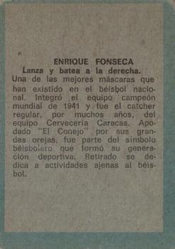 1970 Ovenca Venezuelan #251 Enrique Fonseca Back
