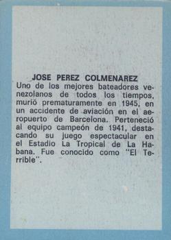 1970 Ovenca Venezuelan #260 Jose Perez Colmenares Back