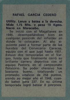 1970 Ovenca Venezuelan #268 Rafael Garcia Cedeno Back