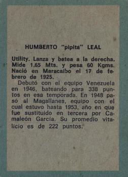1970 Ovenca Venezuelan #284 Humberto Pipita Leal Back
