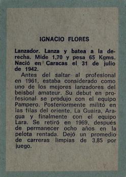 1970 Ovenca Venezuelan #286 Ignacio Flores Back