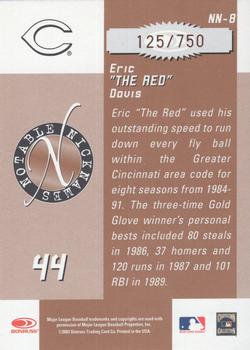 2003 Donruss Signature - Notable Nicknames #NN-8 Eric Davis Back
