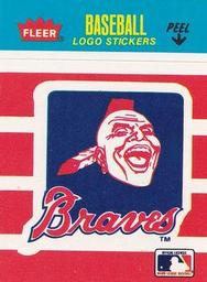 1986 Fleer Classic Miniatures - Logo Stickers (Stripes) #NNO Atlanta Braves Front
