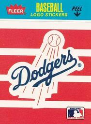 1986 Fleer Classic Miniatures - Logo Stickers (Stripes) #NNO Los Angeles Dodgers Front