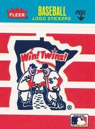 1986 Fleer Classic Miniatures - Logo Stickers (Stripes) #NNO Minnesota Twins Front