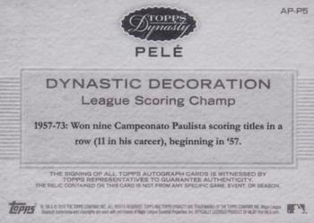 2016 Topps Dynasty - Autograph Patches Silver #AP-P5 Pele Back