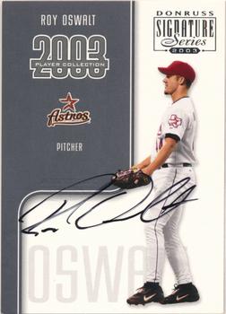 2003 Donruss Signature - Player Collection Autographs #NNO Roy Oswalt Front
