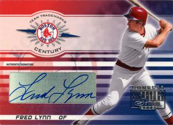 2003 Donruss Signature - Team Trademarks Autographs Century #TT-10 Fred Lynn Front