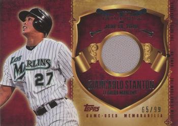 2015 Topps - First Home Run Relics (Series Two) #FHRR-GS Giancarlo Stanton Front