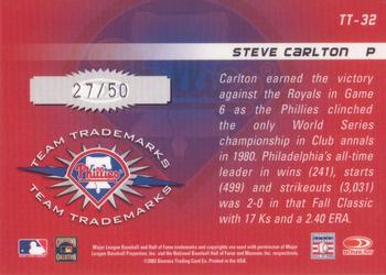 2003 Donruss Signature - Team Trademarks Autographs Notations #TT-32 Steve Carlton Back